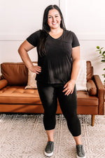 Raw Around The Edges Top In Black - Maple Row Boutique 