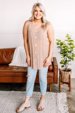 Sleeveless Tunic In Natural Wild - Maple Row Boutique 