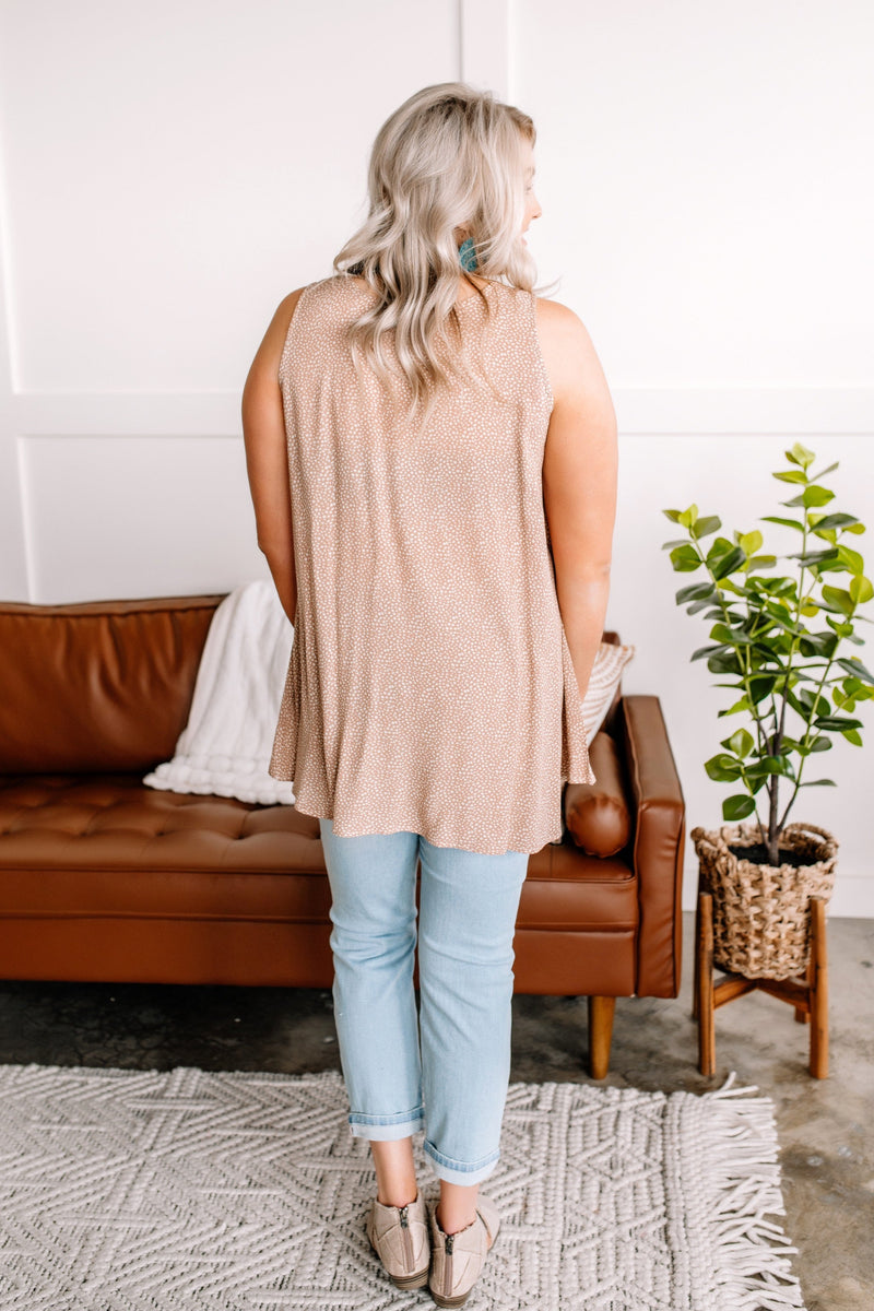 Sleeveless Tunic In Natural Wild - Maple Row Boutique 