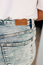 Dory High Waist Mineral Wash Raw Hem Wide Leg Jeans - Maple Row Boutique 