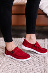Corky's Red Corduroy Slip On Sneaker - Maple Row Boutique 