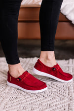 Corky's Red Corduroy Slip On Sneaker - Maple Row Boutique 