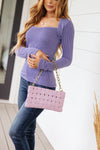 Forever Falling Handbag in Lilac - Maple Row Boutique 