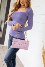 Forever Falling Handbag in Lilac - Maple Row Boutique 