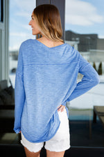 Gently Down the Stream Long Sleeve Top - Maple Row Boutique 