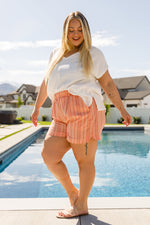 Go With It High Rise Striped Shorts - Maple Row Boutique 