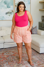 Go With It High Rise Striped Shorts - Maple Row Boutique 