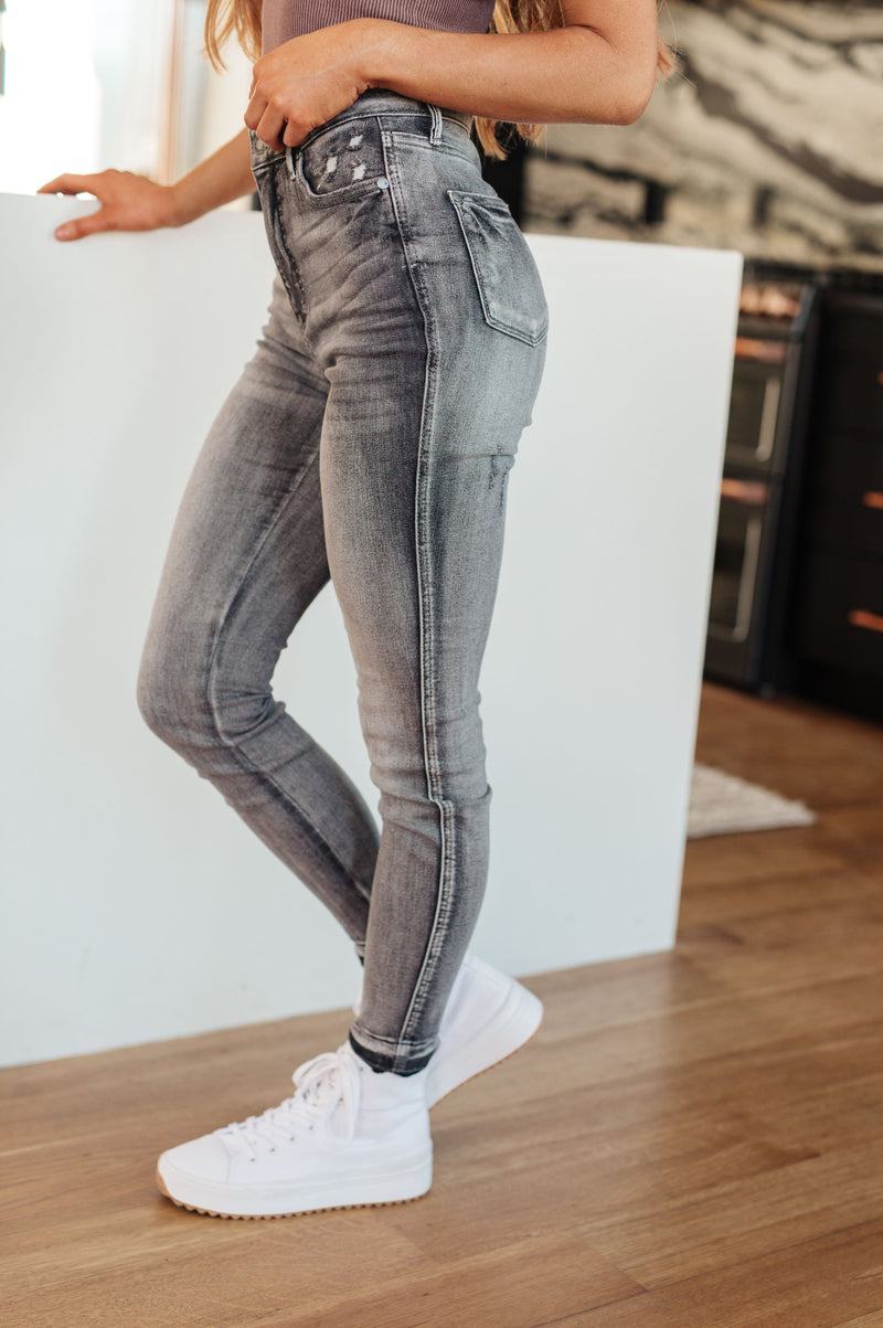 Hadley High Rise Control Top Release Hem Skinny - Maple Row Boutique 