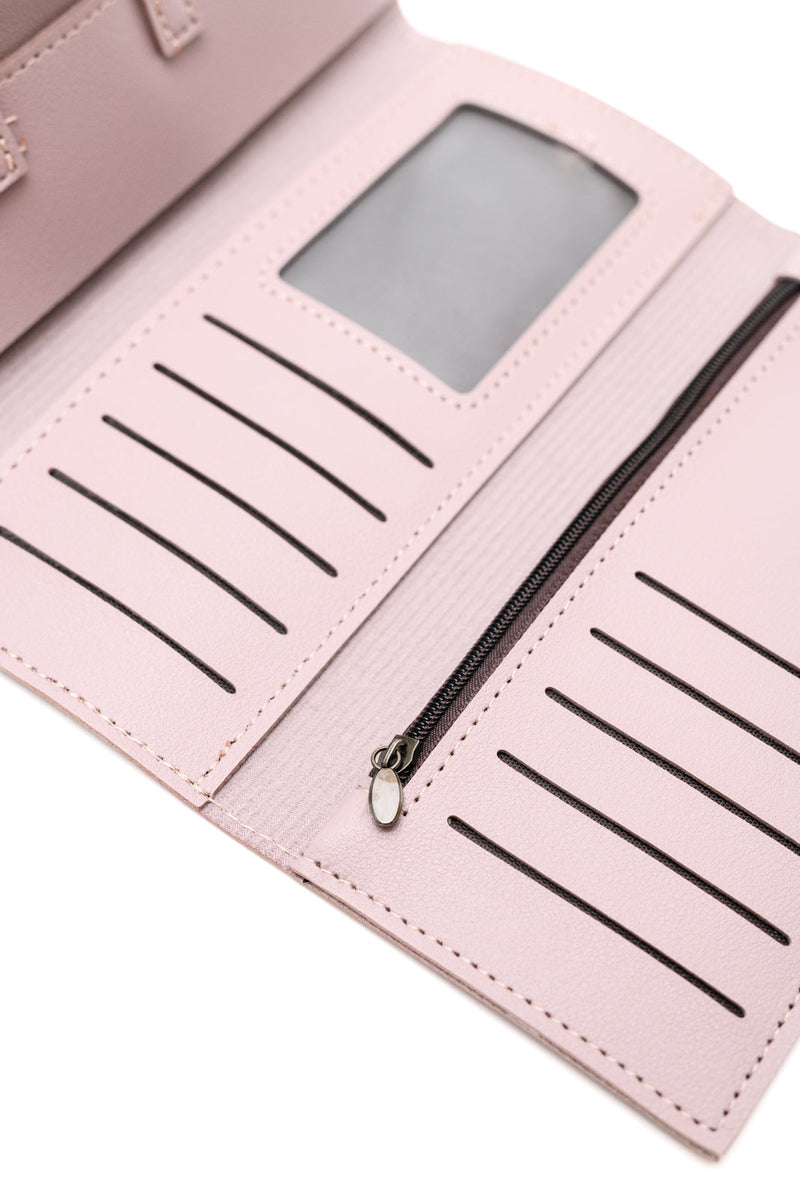 Hello Spring Oversized Wallet in Heathered Lavender - Maple Row Boutique 