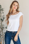 Here I Am For the First Time Top in White - Maple Row Boutique 