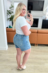 Elle High Rise Rhinestone Cutoff Shorts - Maple Row Boutique 