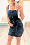 Agnes Denim Overall Dress - Maple Row Boutique 