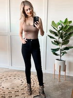 Tummy Control Classic Skinny Black Judy Blue Jeans - Maple Row Boutique 