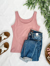 Scoop Neck Sleeveless Top In Pink Fusion - Maple Row Boutique 