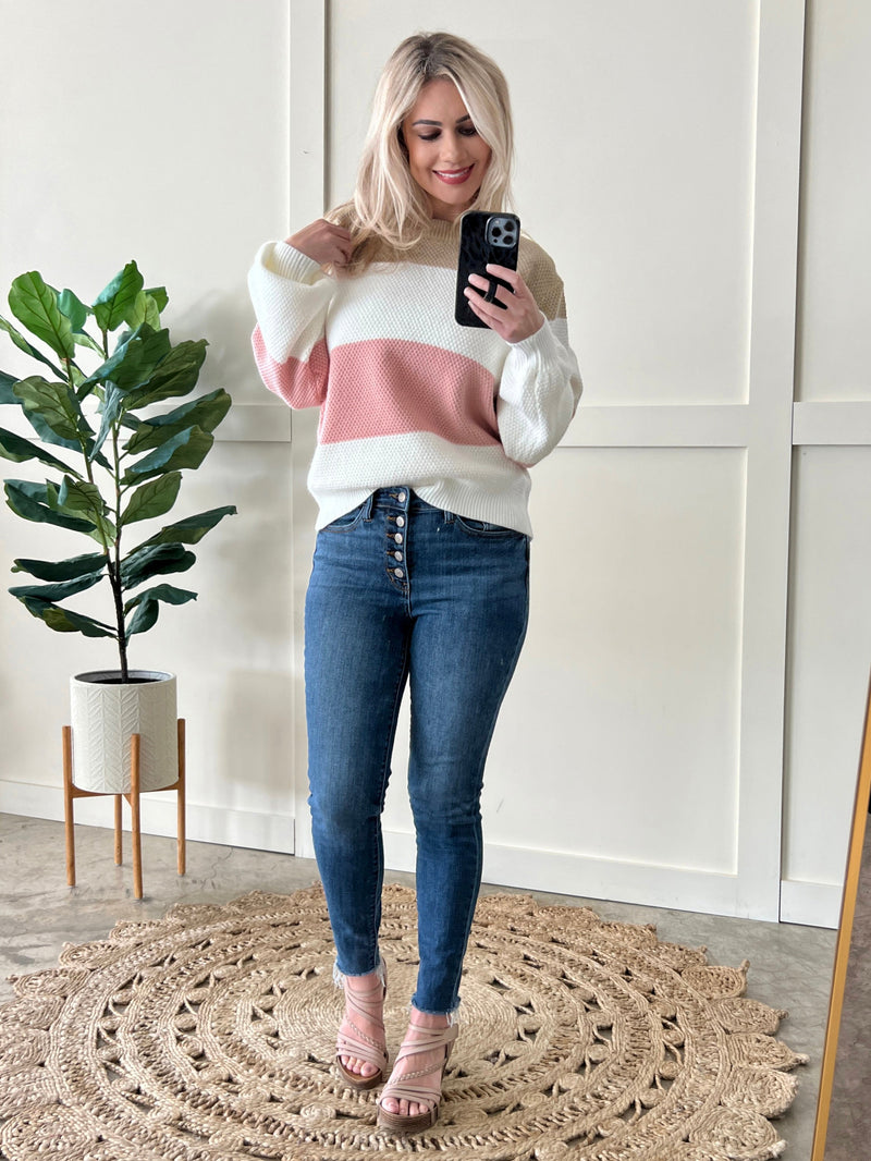 Dark Wash Button Fly Cut Off Jeans by Judy Blue - Maple Row Boutique 