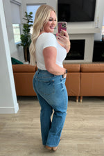 Bree High Rise Control Top Distressed Straight Jeans - Maple Row Boutique 