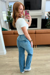 Bree High Rise Control Top Distressed Straight Jeans - Maple Row Boutique 