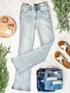 Mid Rise Boot Cut With Side Slit Judy Blue Jeans In Light Wash - Maple Row Boutique 