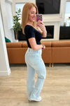 Brooke High Rise Control Top Vintage Wash Straight Jeans - Maple Row Boutique 