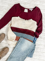Twist Back Top In Crimson - Maple Row Boutique 