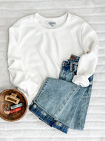 Minky, Cool To The Touch, Pullover In Off White - Maple Row Boutique 