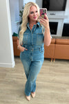 Sylvia Short Sleeve Denim Jumpsuit - Maple Row Boutique 