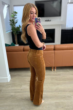 Cordelia Bootcut Corduroy Pants in Camel - Maple Row Boutique 