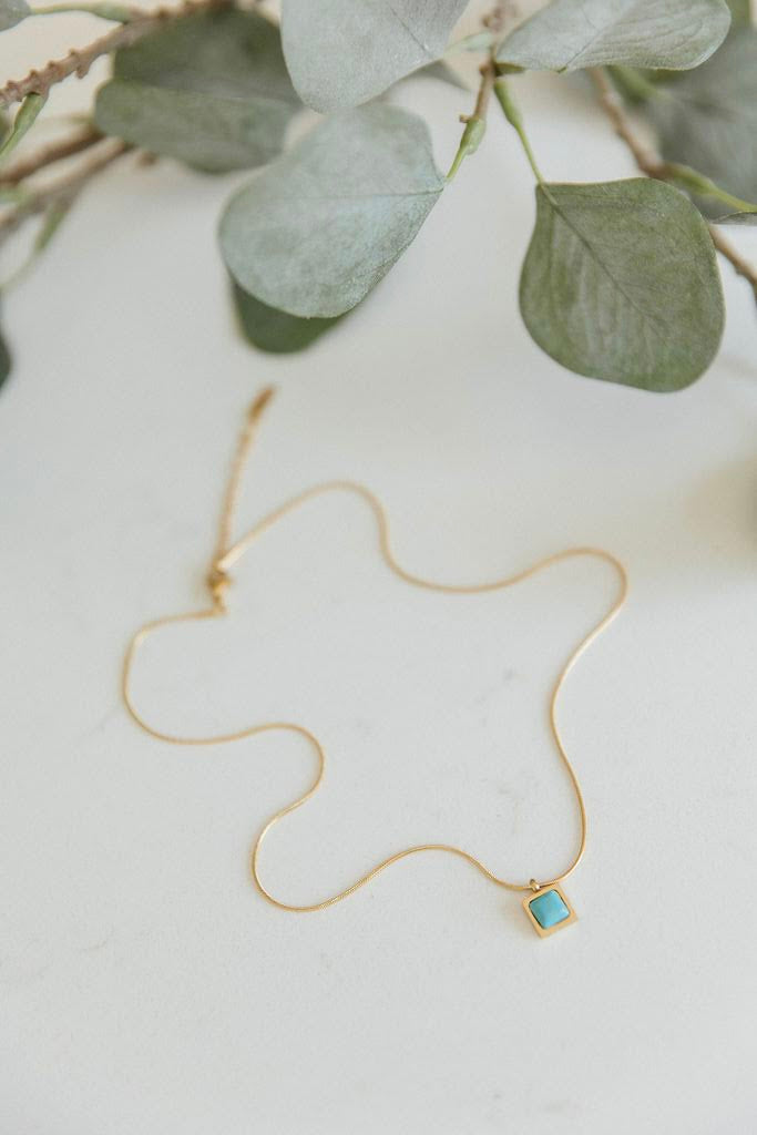 Turquoise Pendant Necklace - Maple Row Boutique 