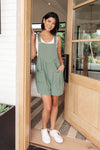 I Want You Back Linen Blend Shortalls - Maple Row Boutique 