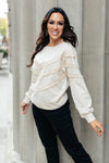 Into The Fringe Top in Beige - Maple Row Boutique 