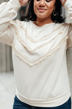 Into The Fringe Top in Beige - Maple Row Boutique 