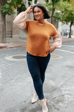 Jennica Top in Warm Spice - Maple Row Boutique 