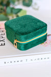 Kept and Carried Velvet Jewlery Box in Green - Maple Row Boutique 