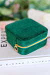 Kept and Carried Velvet Jewlery Box in Green - Maple Row Boutique 