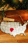 11.24 Assorted Map Christmas Ornaments 11.24 - Maple Row Boutique 