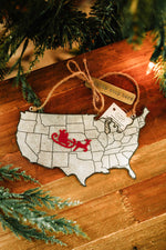 11.24 Assorted Map Christmas Ornaments 11.24 - Maple Row Boutique 