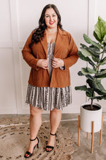 The Office Corduroy Blazer In Rich Fall Chestnut - Maple Row Boutique 