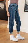 London Midrise Cuffed Boyfriend Jeans - Maple Row Boutique 