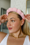 Lost in the Moment Headband and Wristband Set in Pink - Maple Row Boutique 
