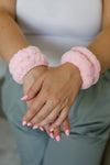 Lost in the Moment Headband and Wristband Set in Pink - Maple Row Boutique 