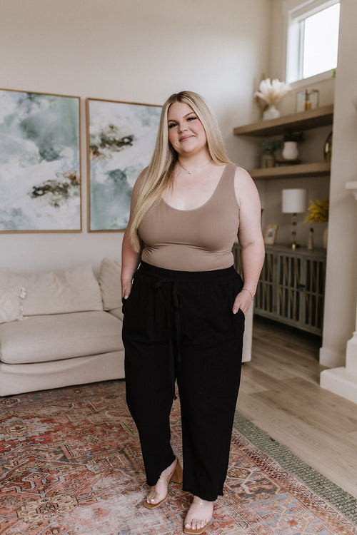 Love Me Dearly High Waisted Pants in Black - Maple Row Boutique 