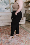 Love Me Dearly High Waisted Pants in Black - Maple Row Boutique 