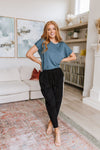 Love Me Dearly High Waisted Pants in Black - Maple Row Boutique 