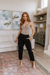 Love Me Dearly High Waisted Pants in Black - Maple Row Boutique 
