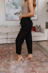 Love Me Dearly High Waisted Pants in Black - Maple Row Boutique 