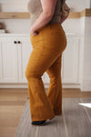 Melinda High Rise Control Top Flare Jeans in Marigold - Maple Row Boutique 