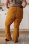 Melinda High Rise Control Top Flare Jeans in Marigold - Maple Row Boutique 