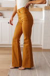 Melinda High Rise Control Top Flare Jeans in Marigold - Maple Row Boutique 