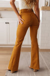Melinda High Rise Control Top Flare Jeans in Marigold - Maple Row Boutique 