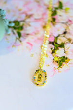 Mi Amor Gold Dipped Initial Necklace - Maple Row Boutique 